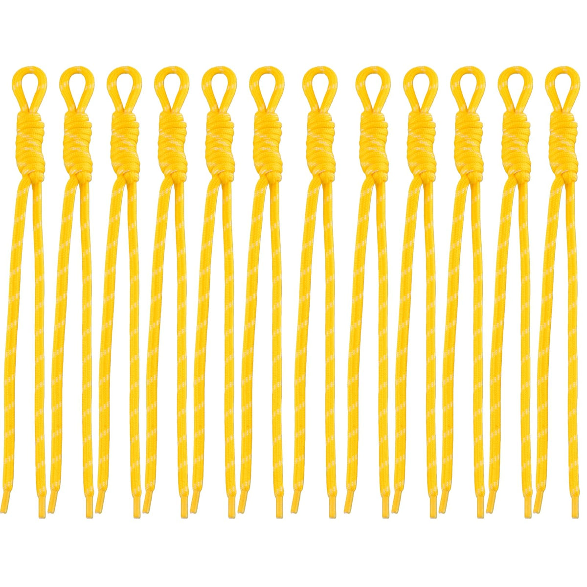 12-Piece Braided Nylon Paracord Keychain Charms for Bags