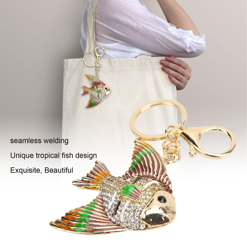 Rhinestone Tropical Fish Keychain Charm for Bags
