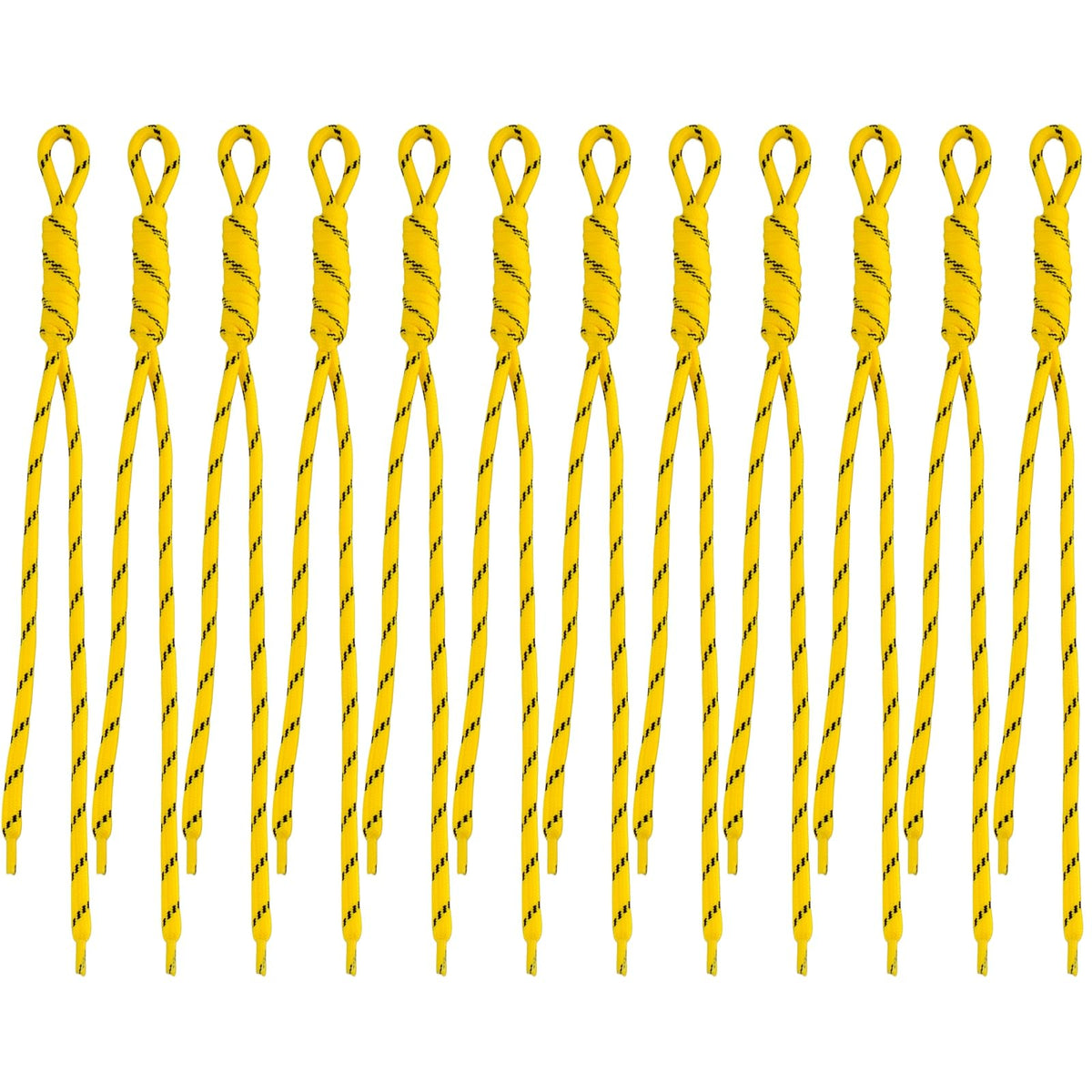 12-Piece Braided Nylon Paracord Keychain Charms for Bags