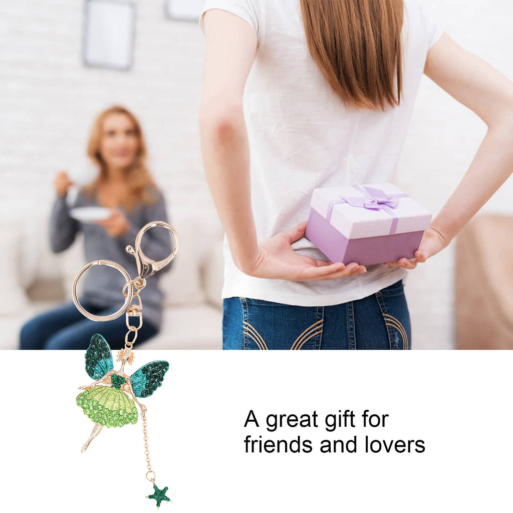 Colorful Rhinestone Angel Keychain Charm for Handbags