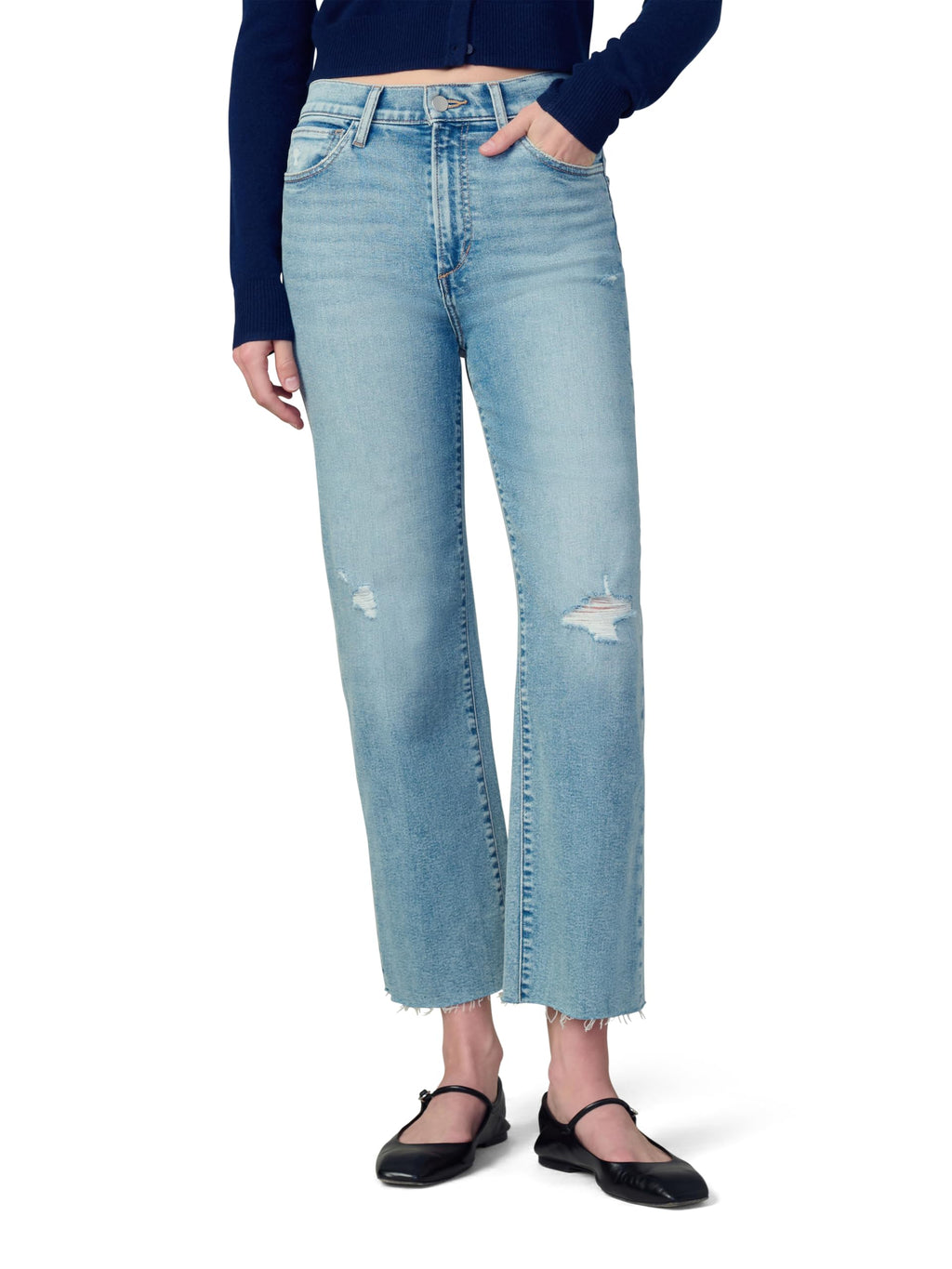 Joe's Womens The Blake High Rise Crop Wide Leg Jean