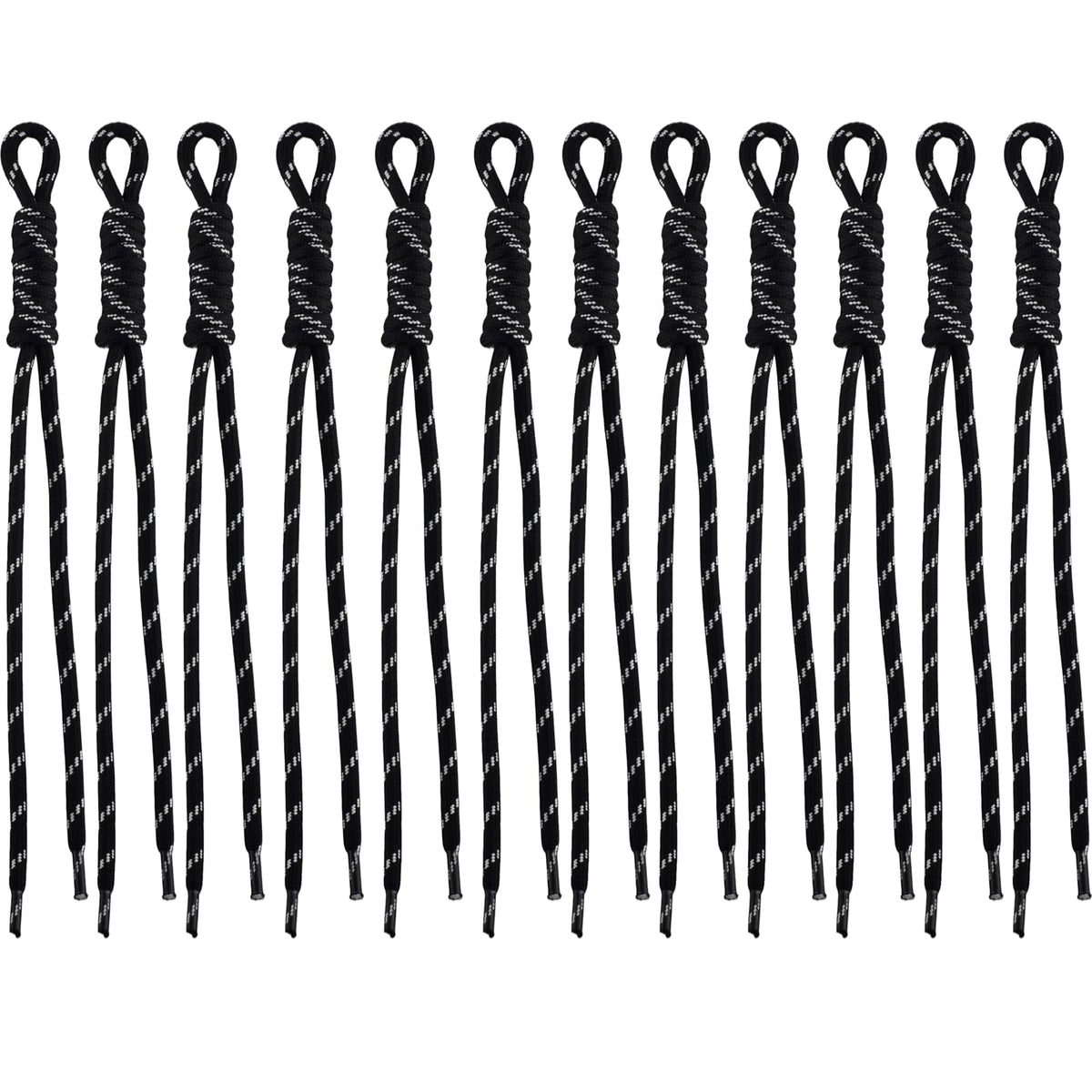 12-Piece Braided Nylon Paracord Keychain Charms for Bags