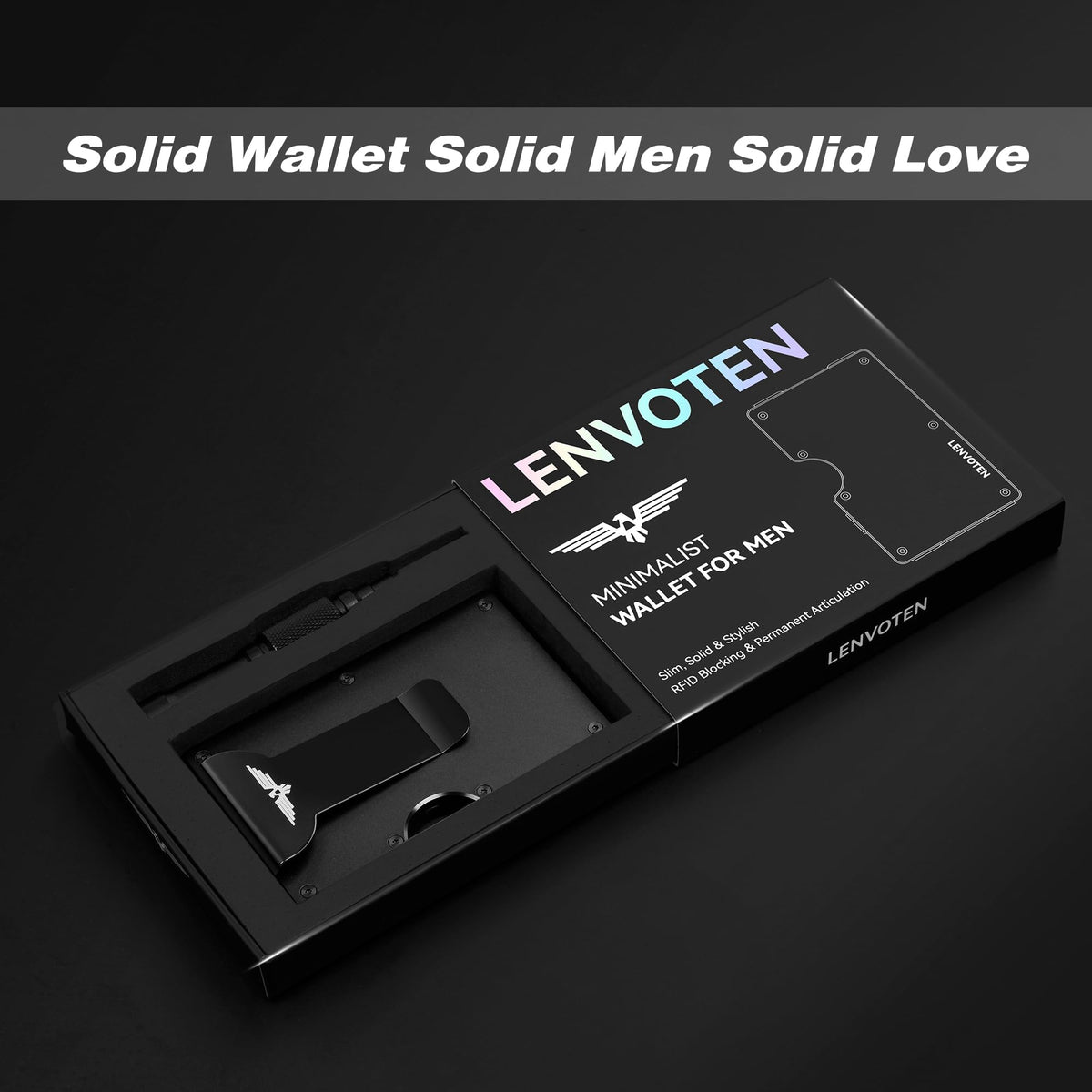 Lenvoten Men's Minimalist RFID Blocking Hinged Wallet