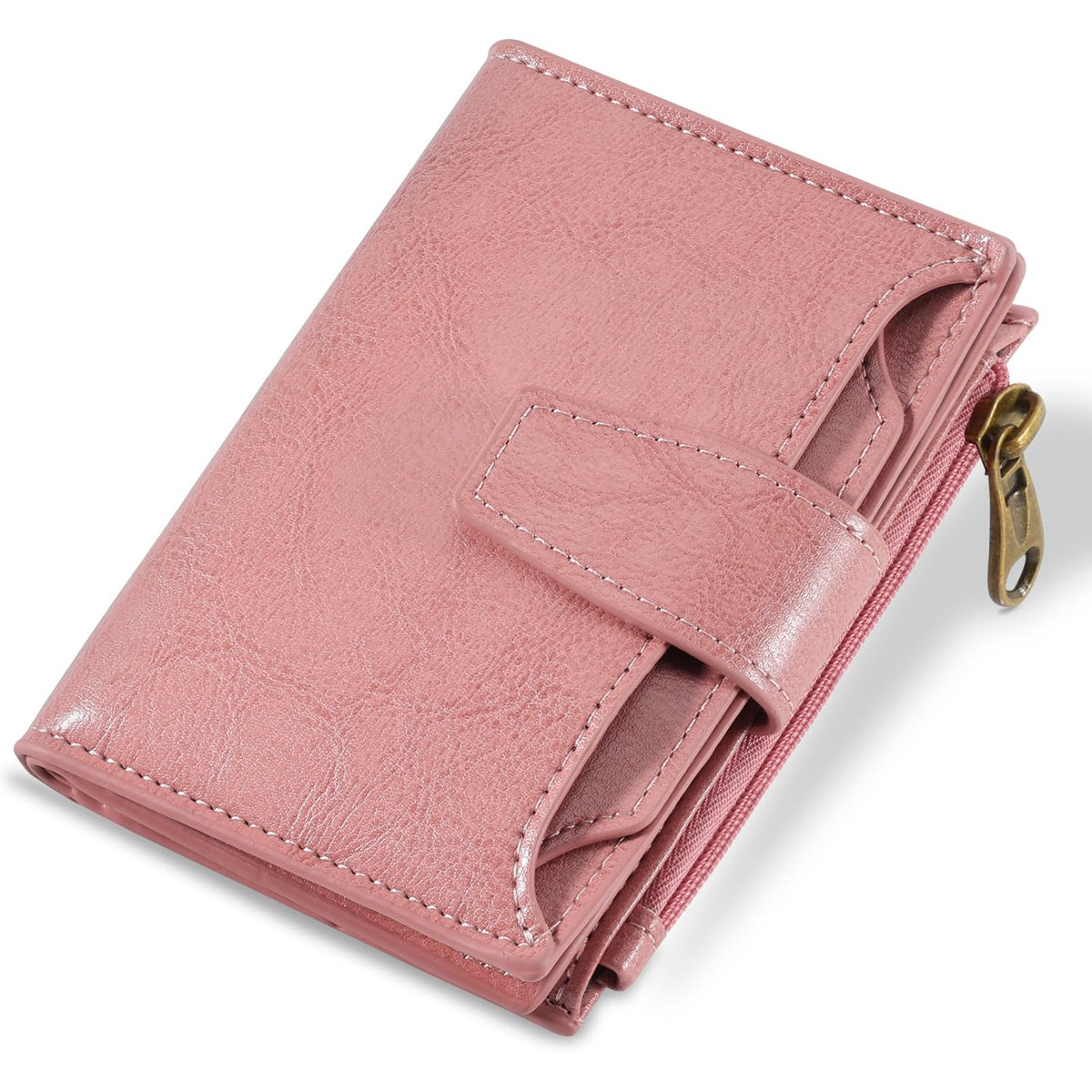 Airkit Women's Compact Leather RFID Bifold Wallet with ID Window