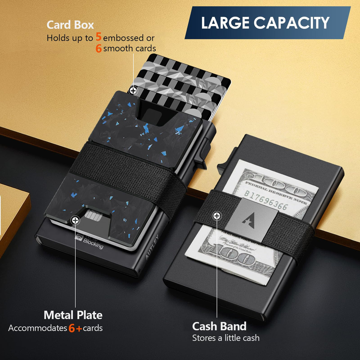AUTLEY Slim Card Wallet for Men with Compact Everyday Design