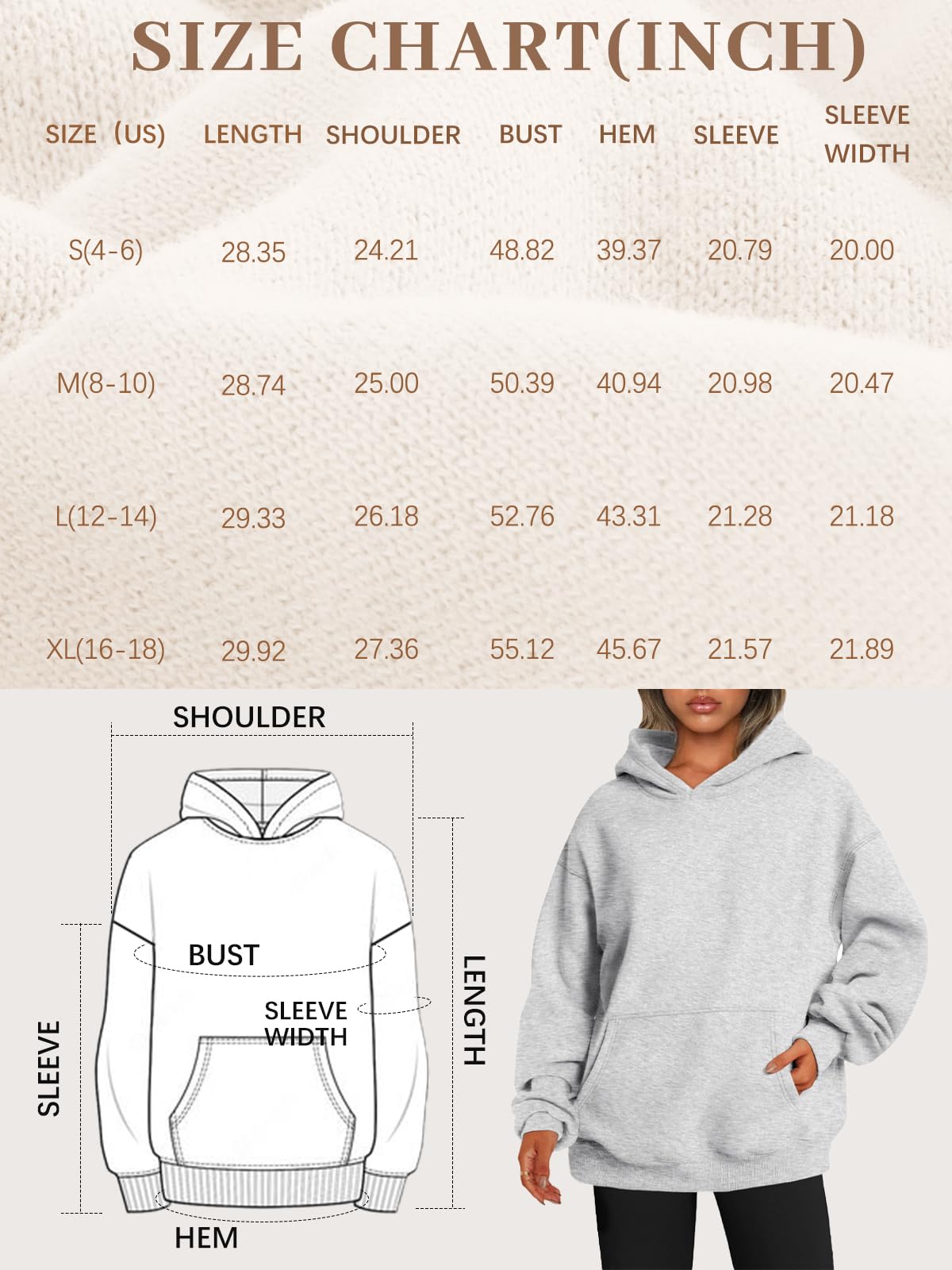 EFAN Women's Hoodies Oversized Sweatshirt Comfort Fleece Sweaters
