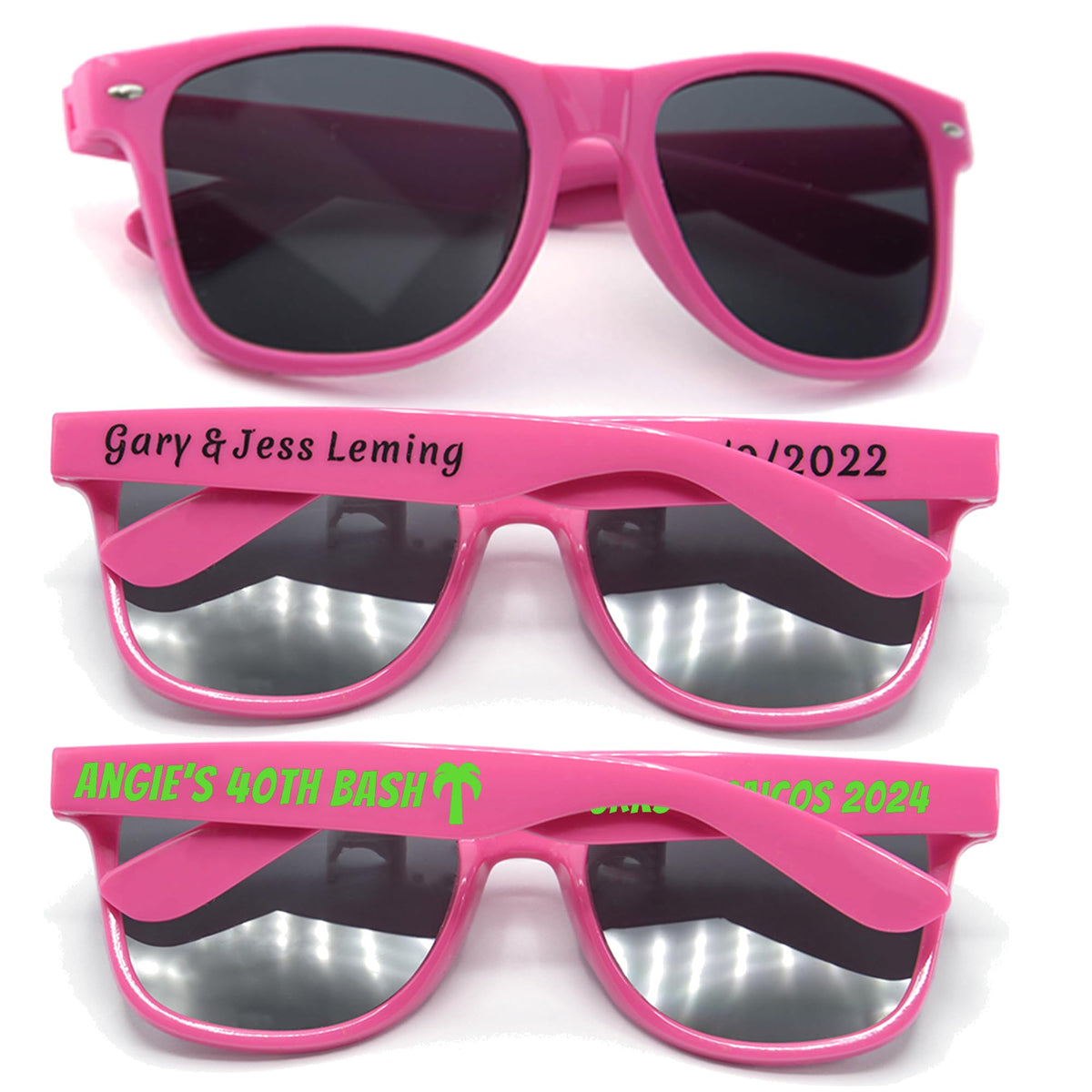 Personalized Custom Sunglasses for Weddings and Party Favors