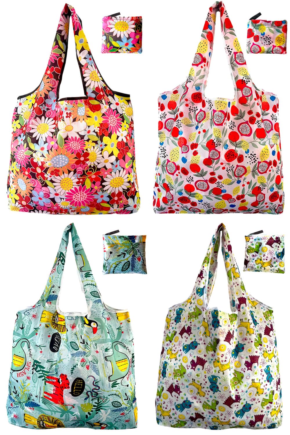 Noilk Reusable Foldable Grocery Tote Bags for Shopping