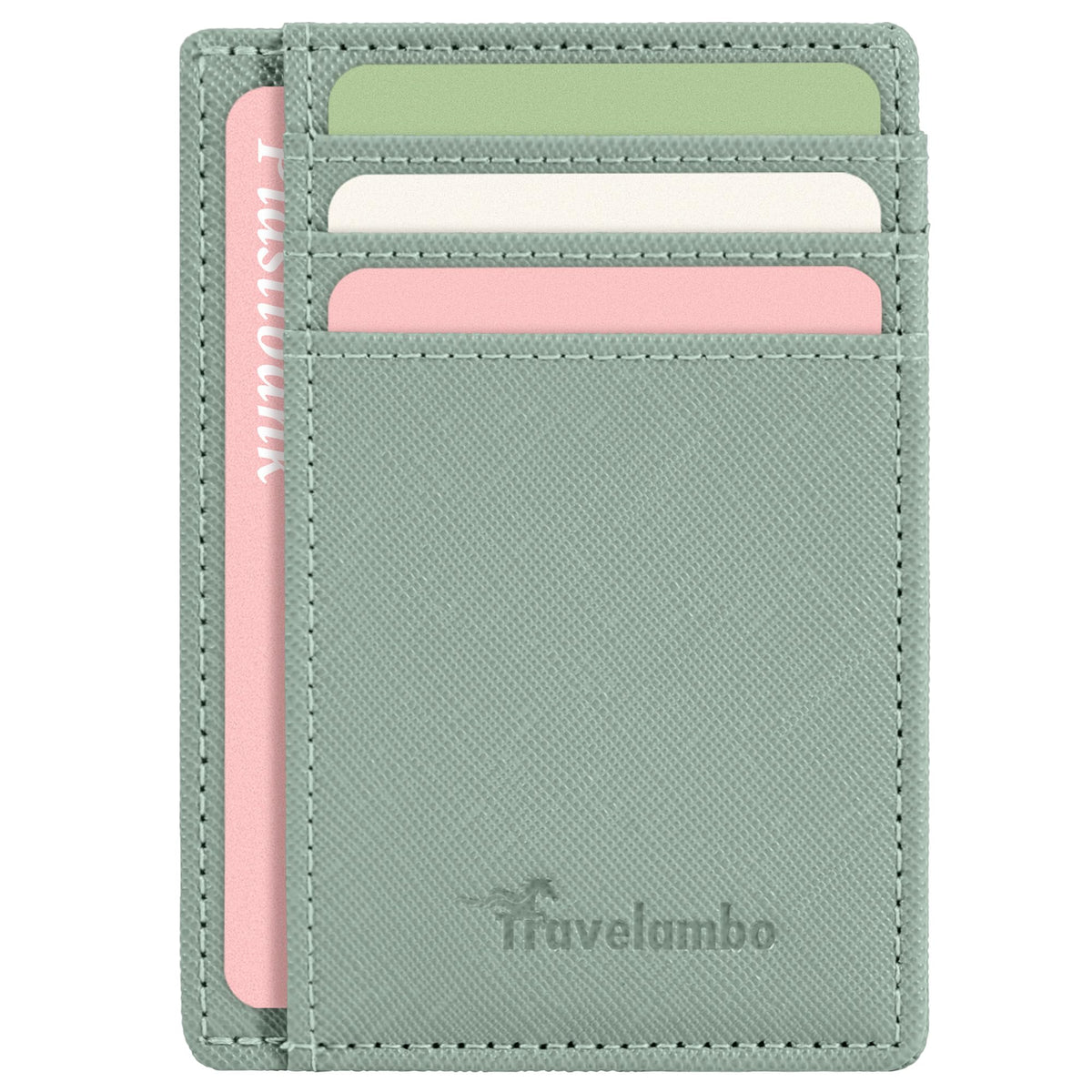 Travelambo Slim Leather RFID Blocking Front Pocket Wallet