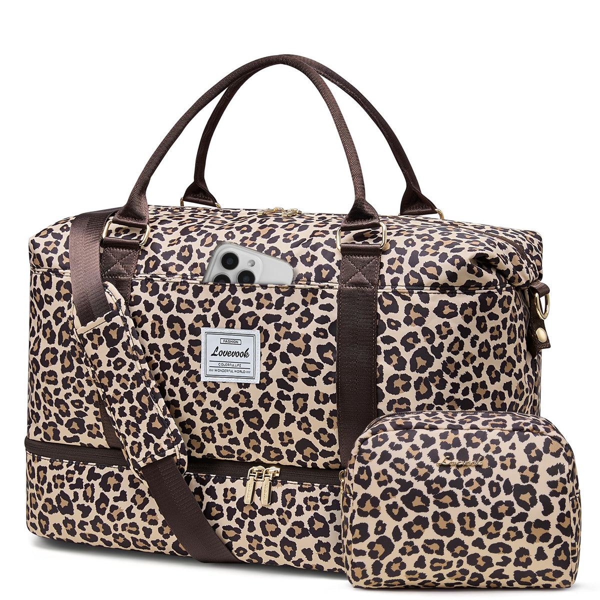 LOVEVOOK Women's Weekender Duffle Bag with Shoe Compartment