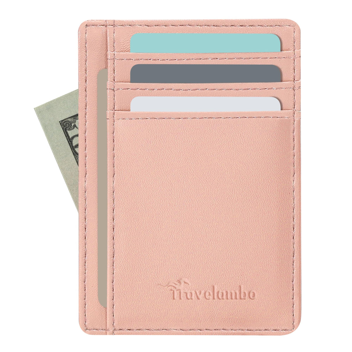 Travelambo Slim Leather RFID Blocking Front Pocket Wallet