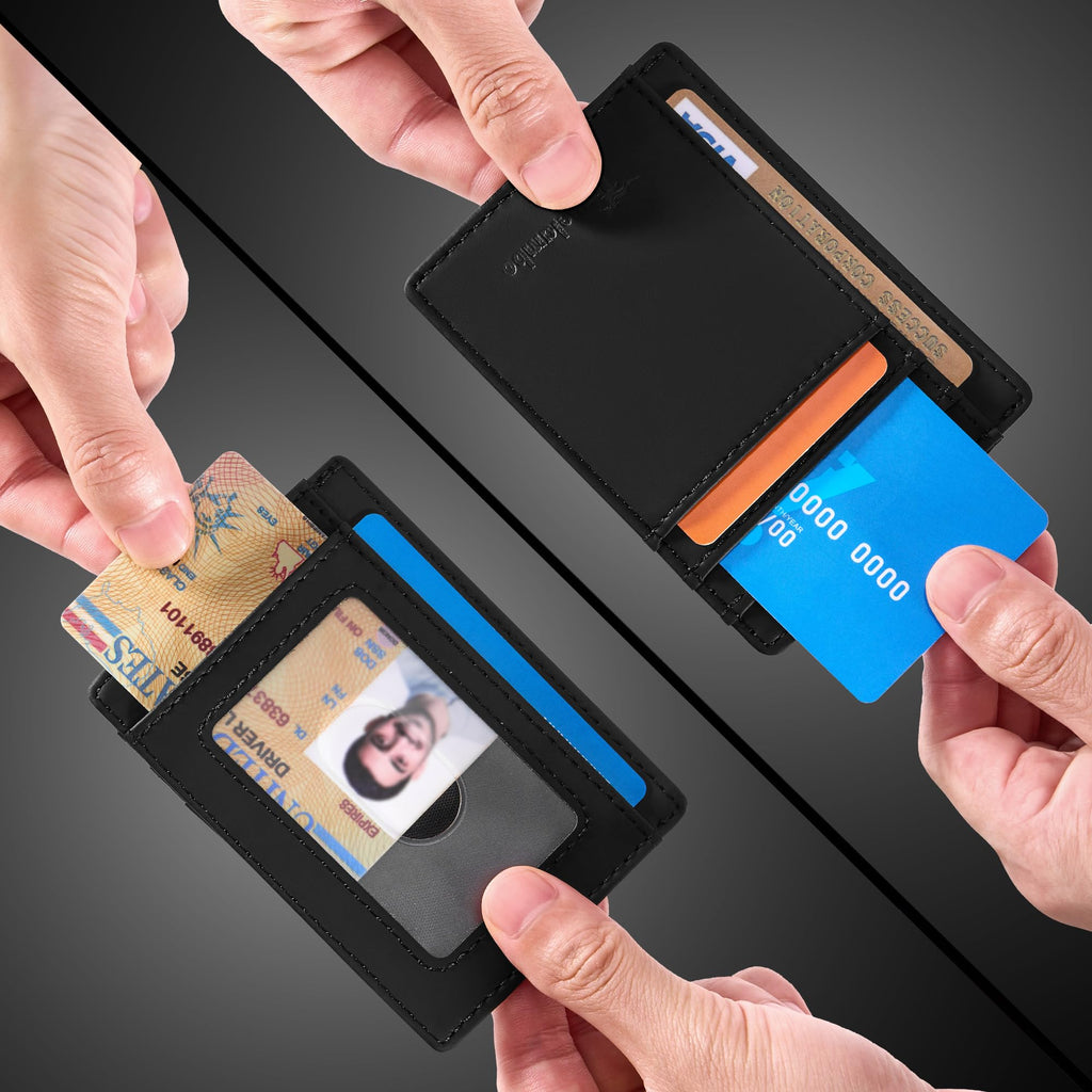 Travelambo Slim Leather RFID Blocking Front Pocket Wallet