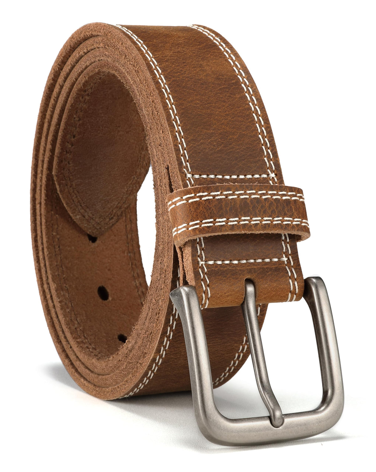 CHAOREN Men's Full-Grain Leather Casual Belt for Jeans
