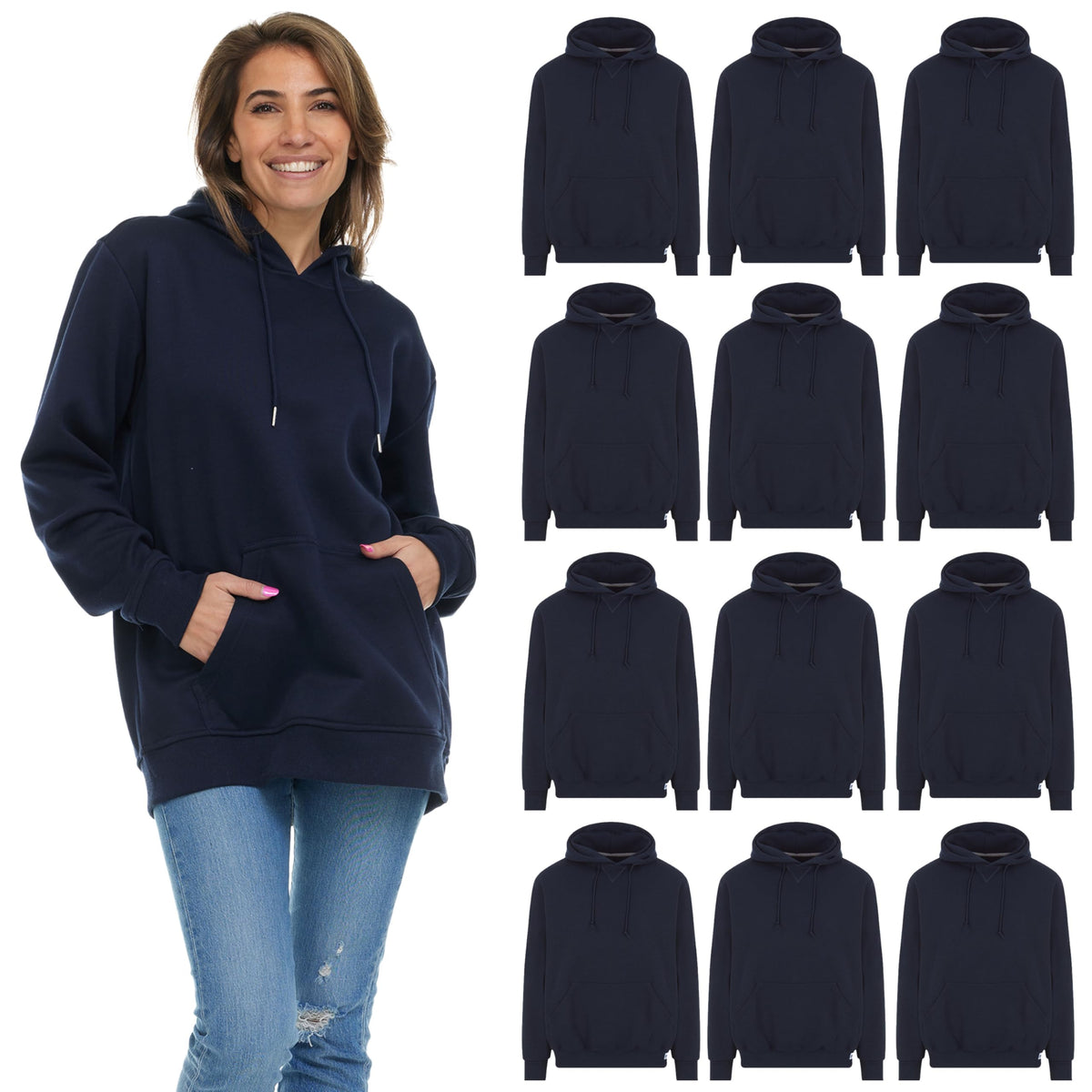 BILLIONHATS Women's Oversized Cotton Blend Hoodie Pack
