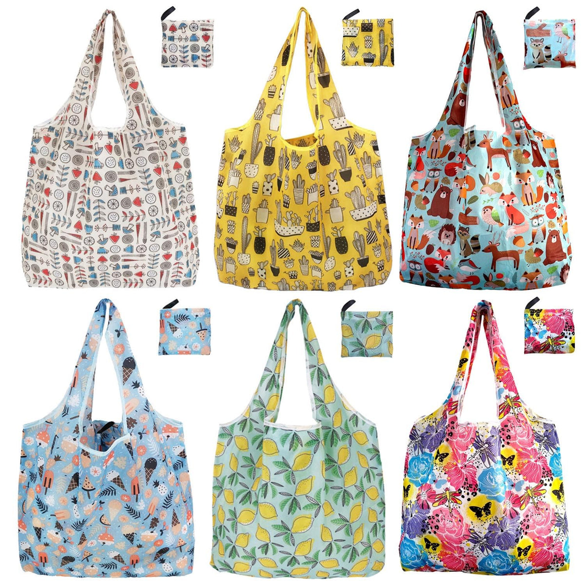 Noilk Reusable Foldable Grocery Tote Bags for Shopping