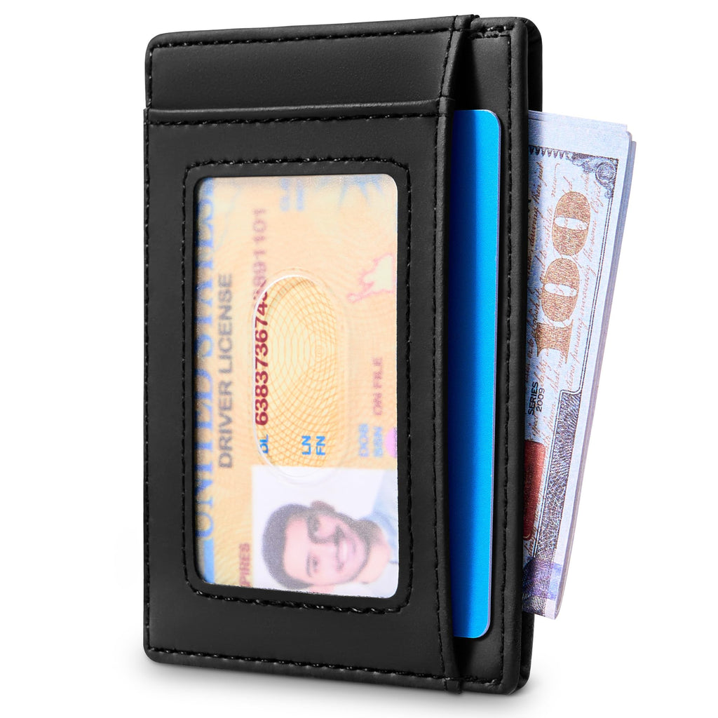 Travelambo Slim Leather RFID Blocking Front Pocket Wallet