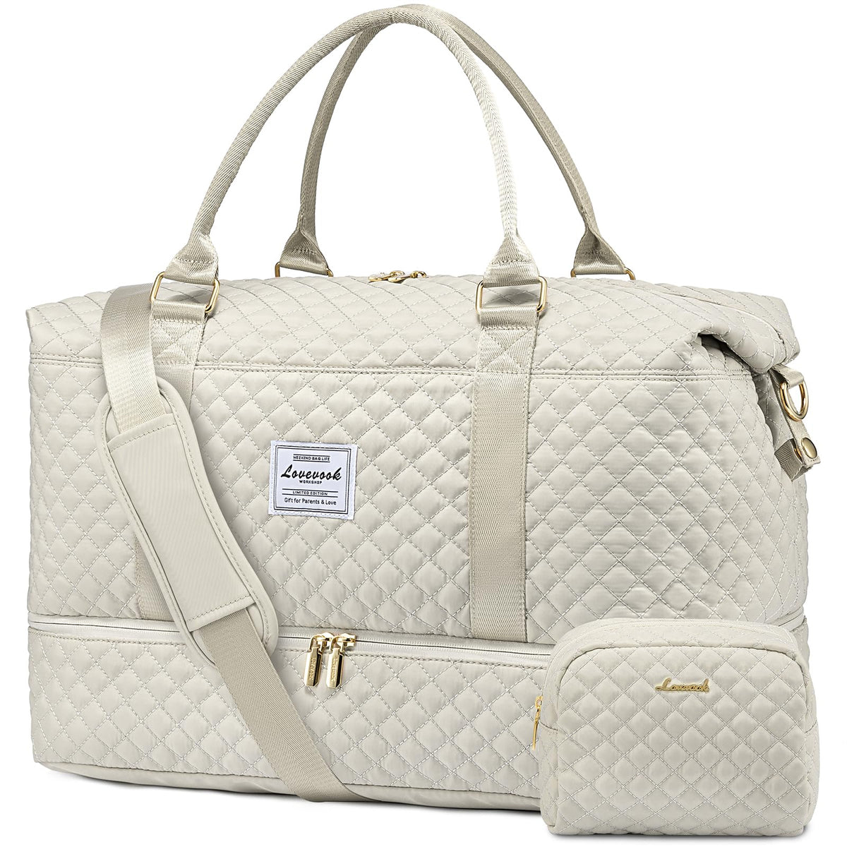 LOVEVOOK Women's Weekender Duffle Bag with Shoe Compartment