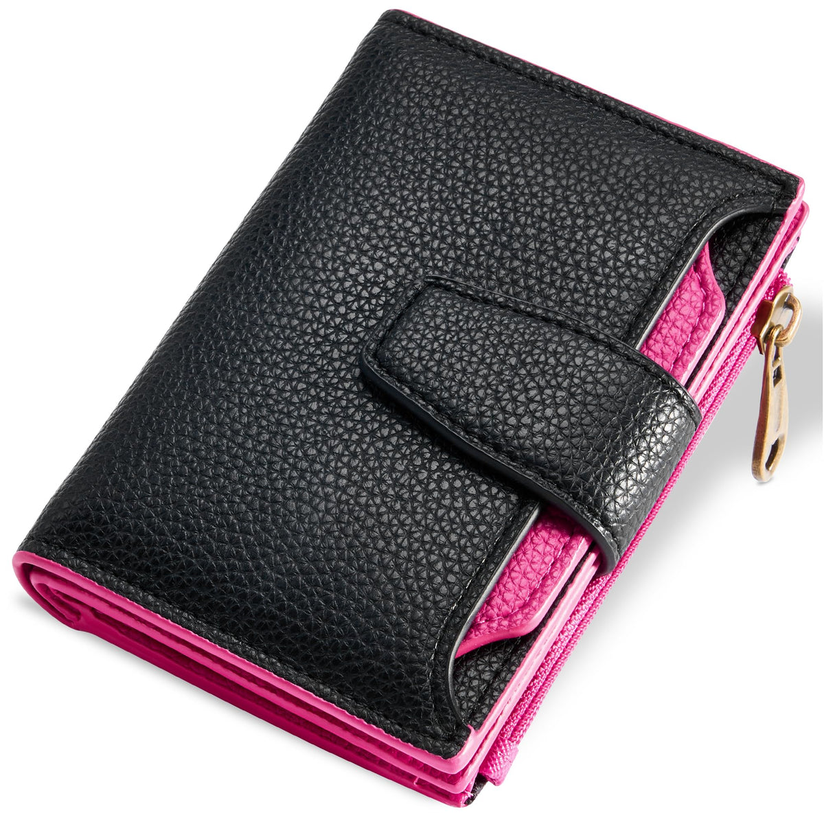 Airkit Women's Compact Leather RFID Bifold Wallet with ID Window
