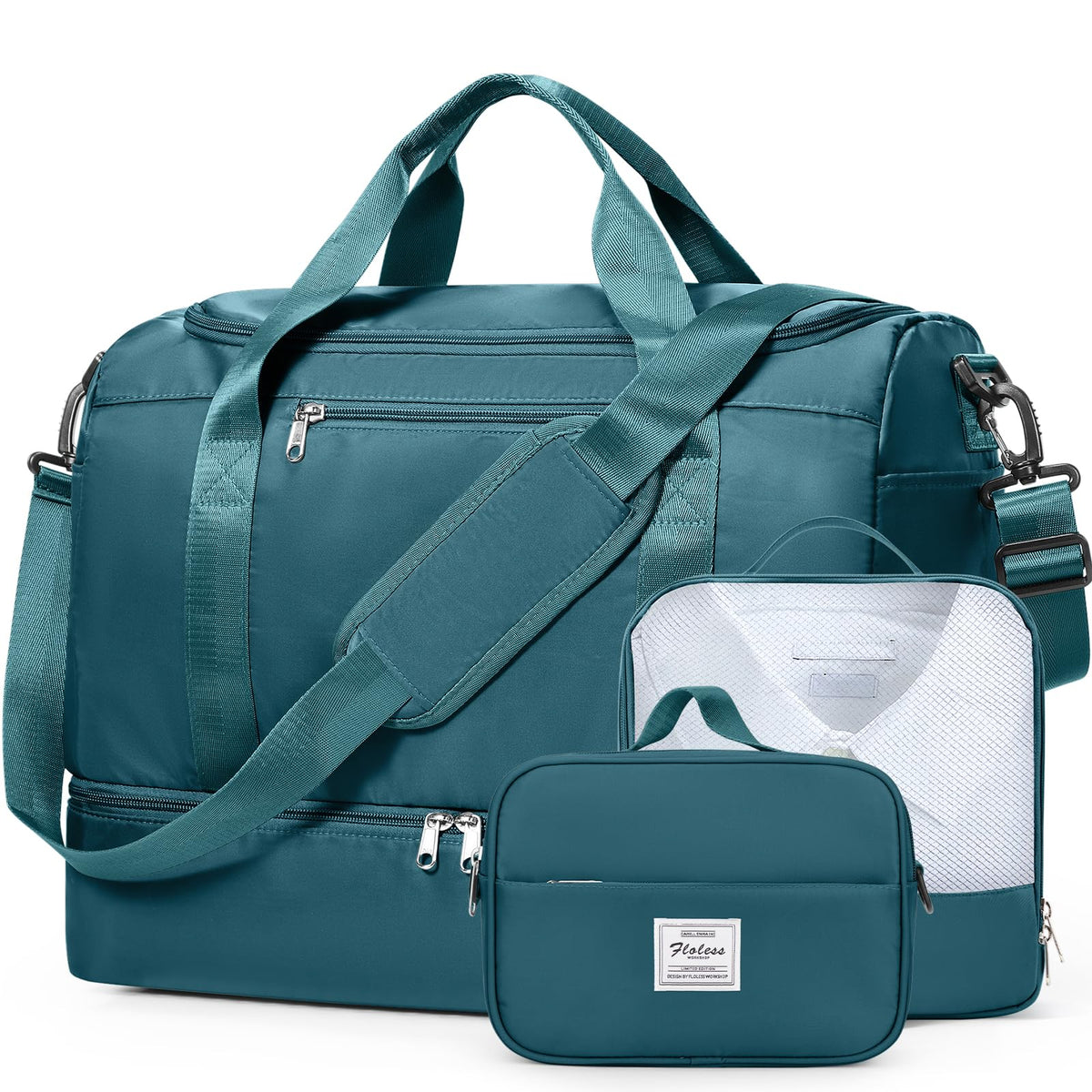 Large Carry-On Weekender Duffle Bag with Shoe Compartment