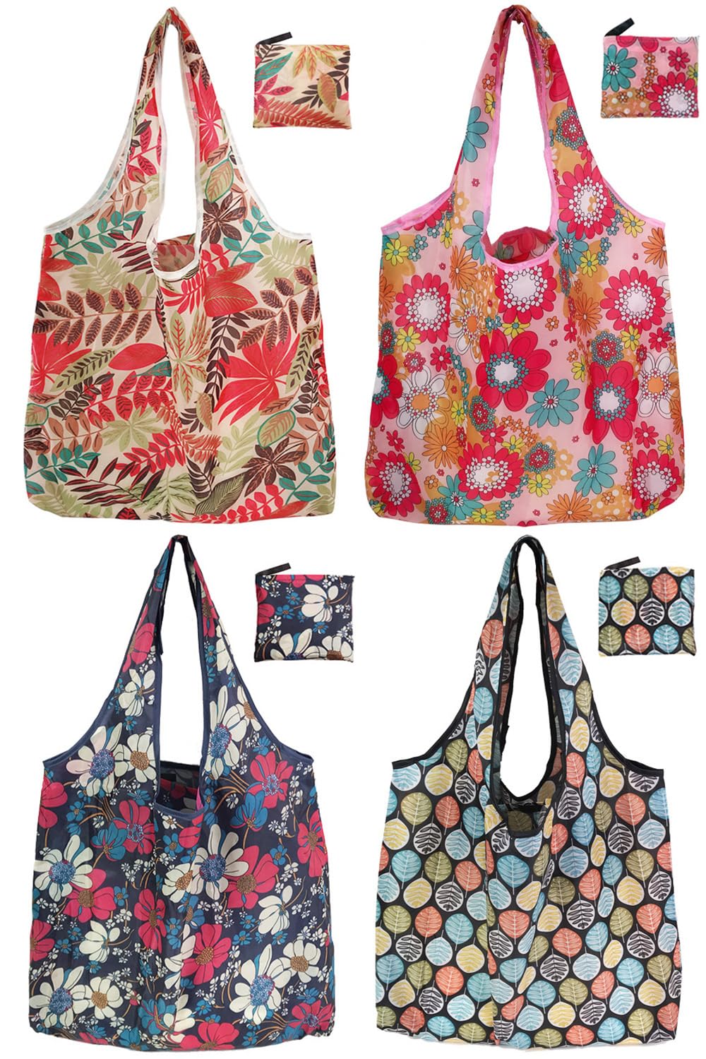 Noilk Reusable Foldable Grocery Tote Bags for Shopping