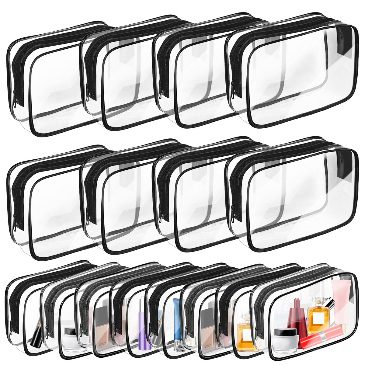 AURUZA TSA-Approved Clear Travel Makeup and Toiletry Bag