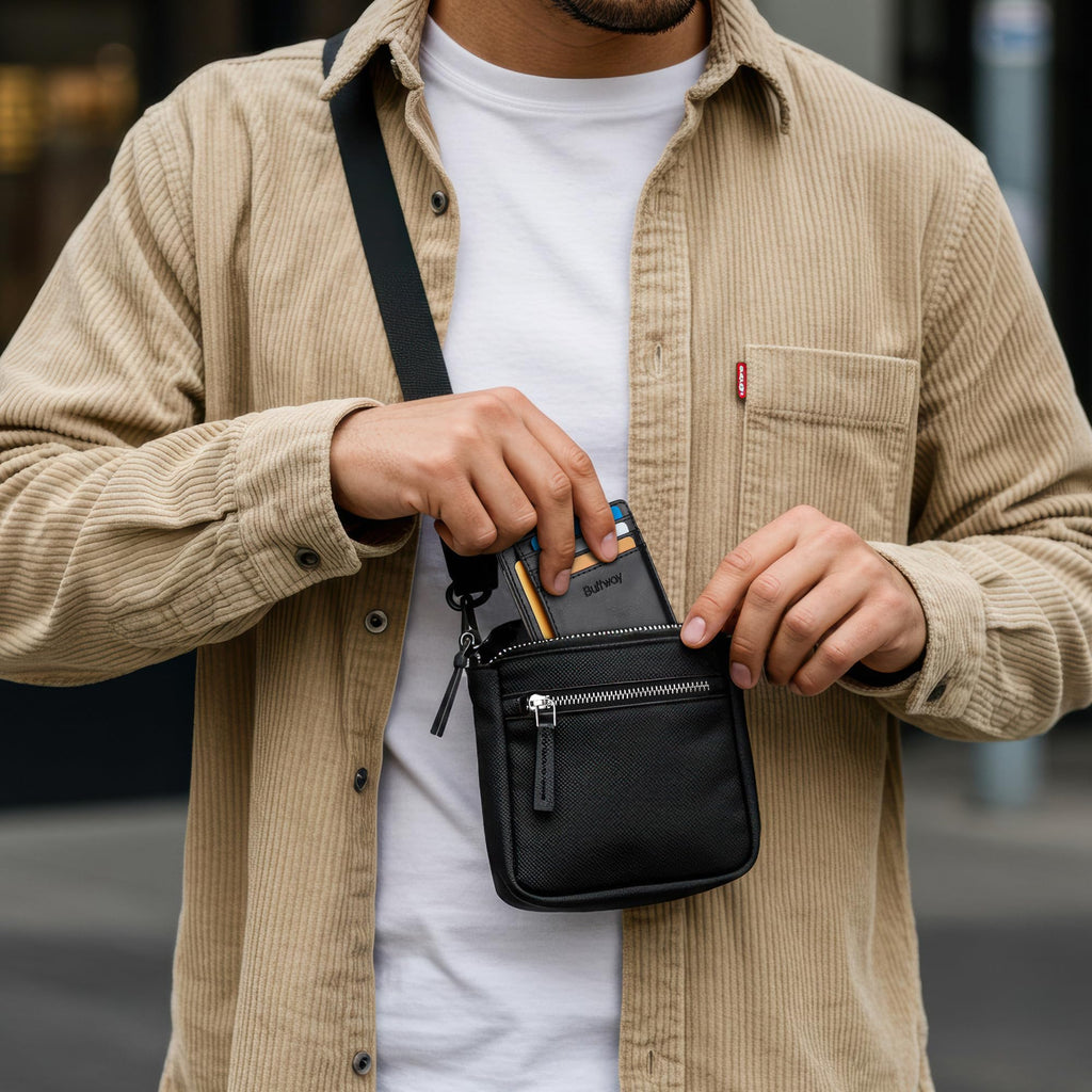 Buffway Slim Leather RFID Blocking Wallet for Men and Women