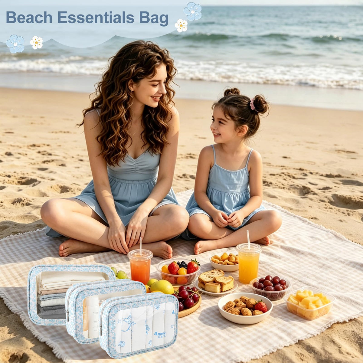 Floral Diaper Bag Organizer for Baby Essentials