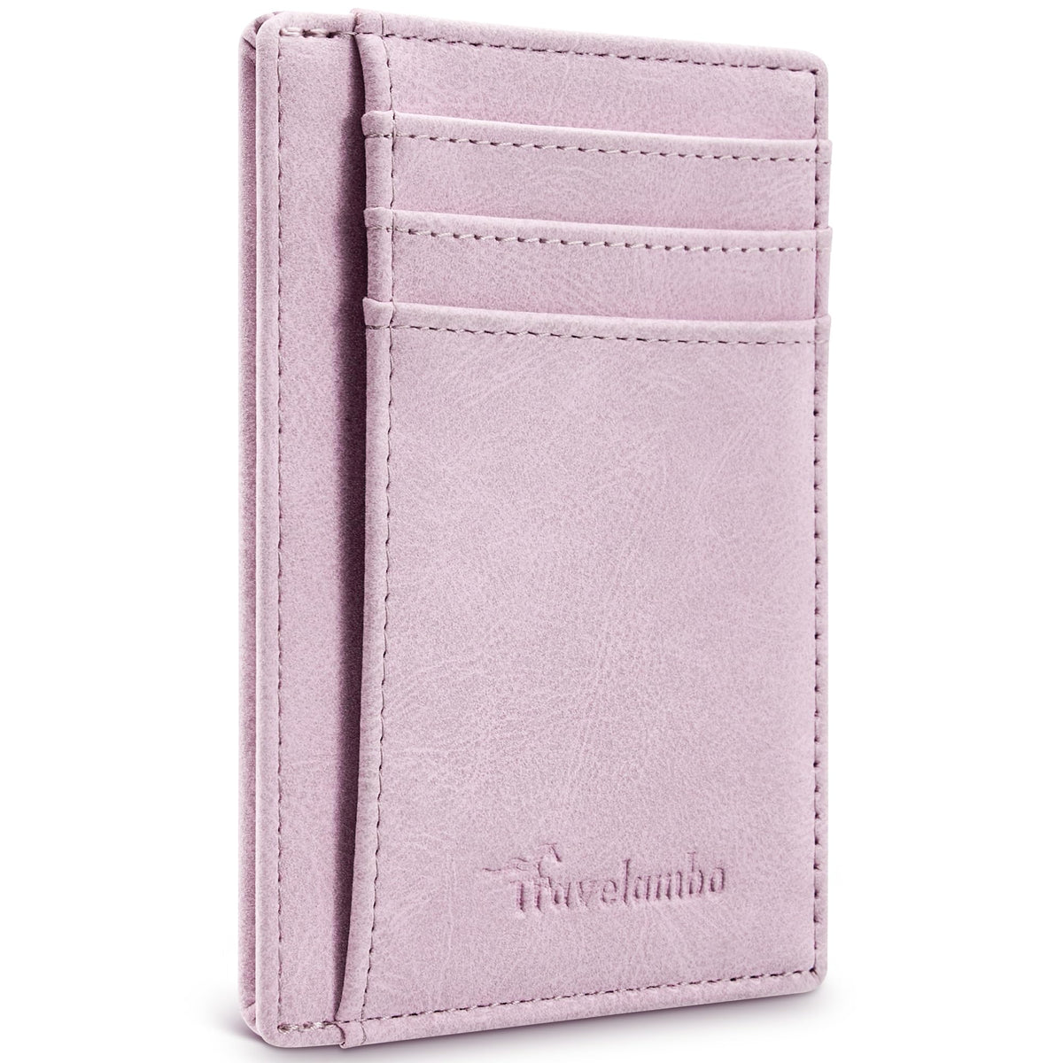 Travelambo Slim Leather RFID Blocking Front Pocket Wallet