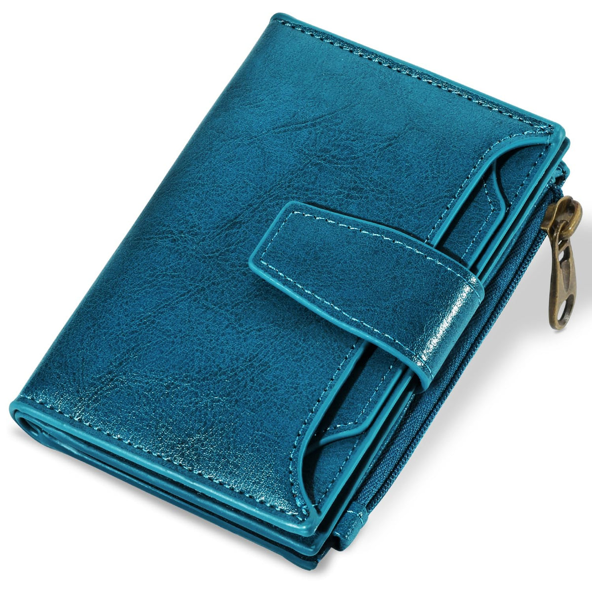 Airkit Women's Compact Leather RFID Bifold Wallet with ID Window