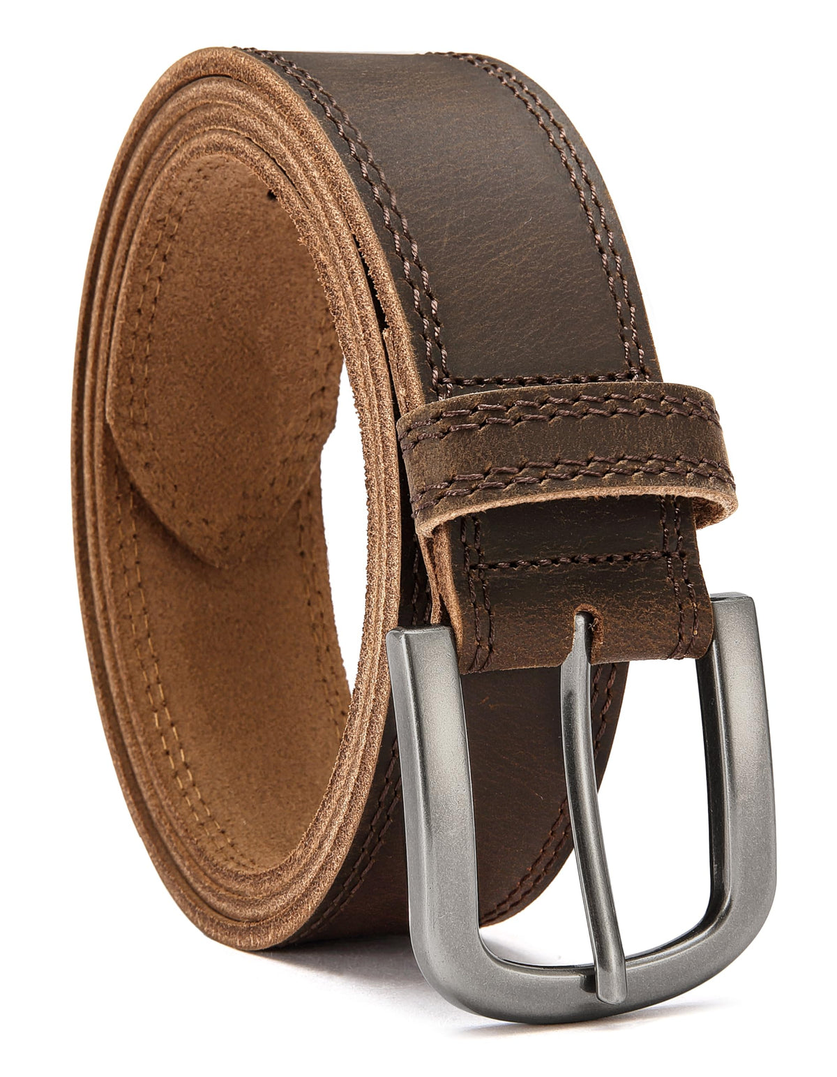 CHAOREN Men's Full-Grain Leather Casual Belt for Jeans
