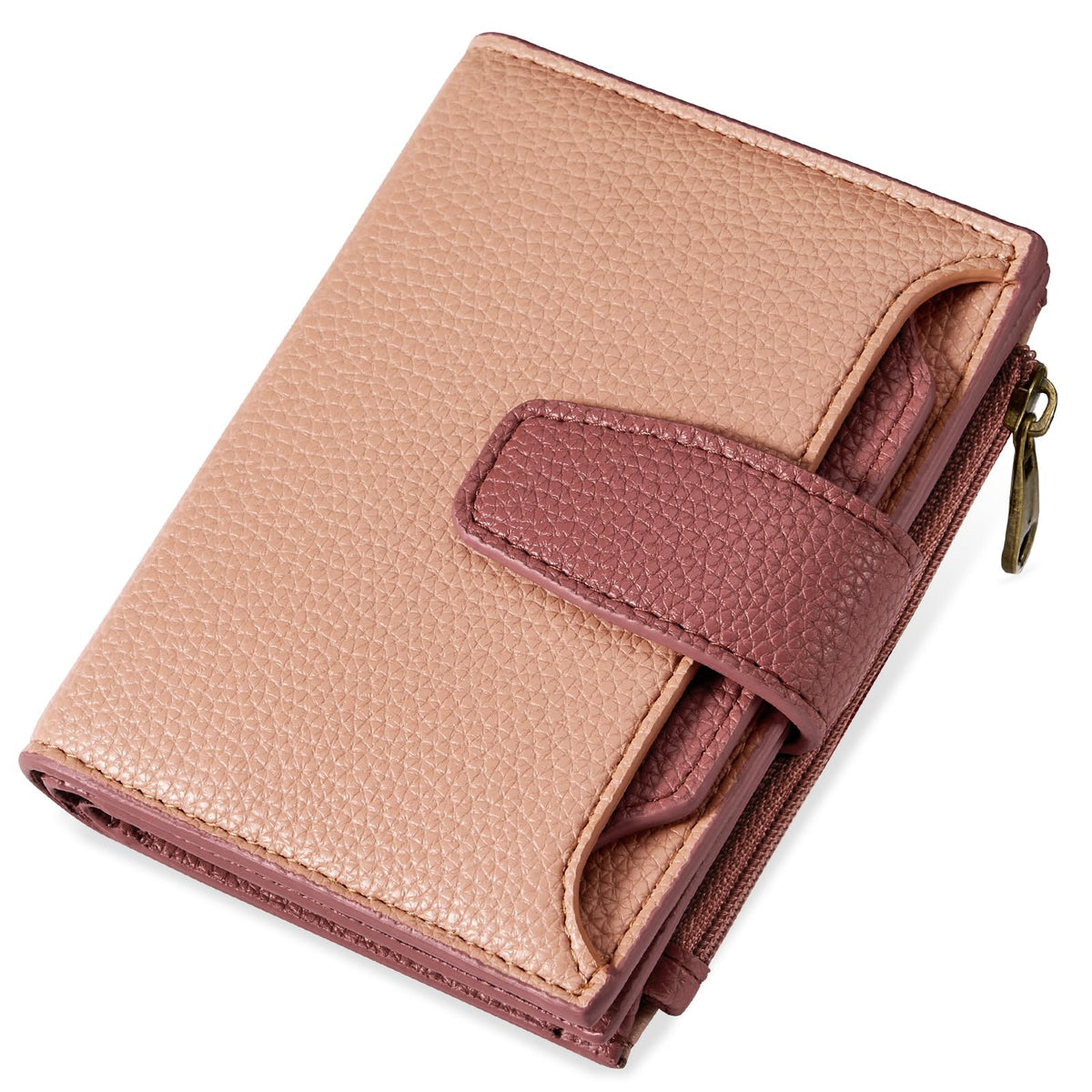 Airkit Women's Compact Leather RFID Bifold Wallet with ID Window