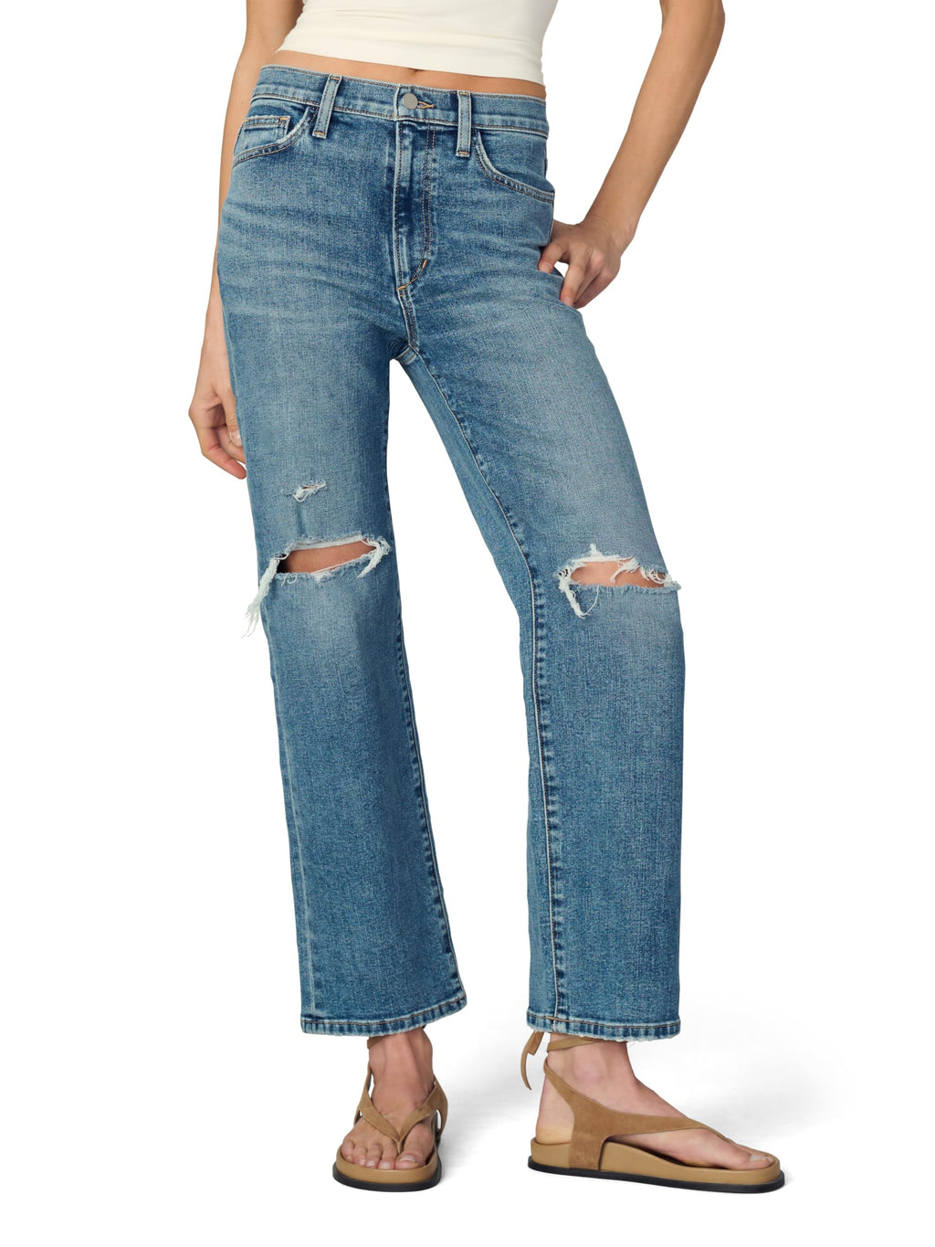 Joe's Womens The Blake High Rise Crop Wide Leg Jean