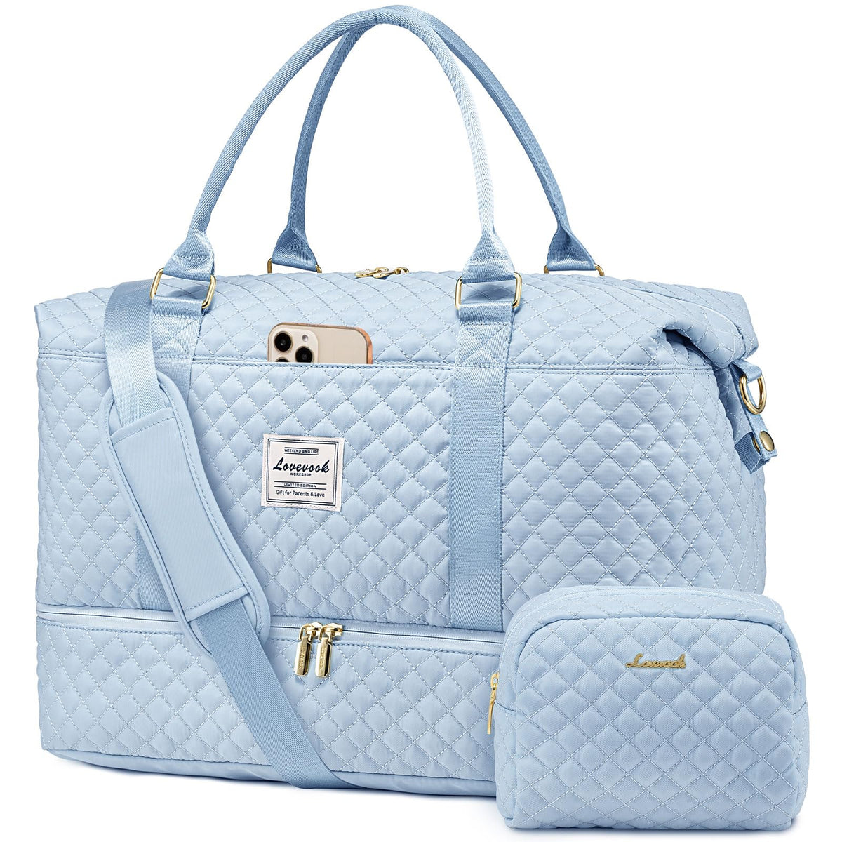LOVEVOOK Women's Weekender Duffle Bag with Shoe Compartment