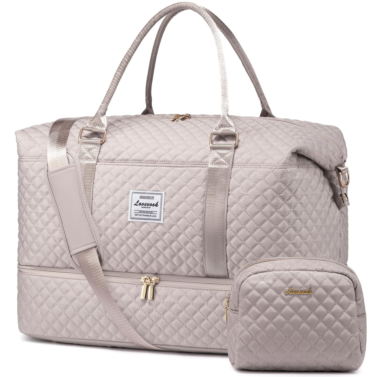 LOVEVOOK Women's Weekender Duffle Bag with Shoe Compartment
