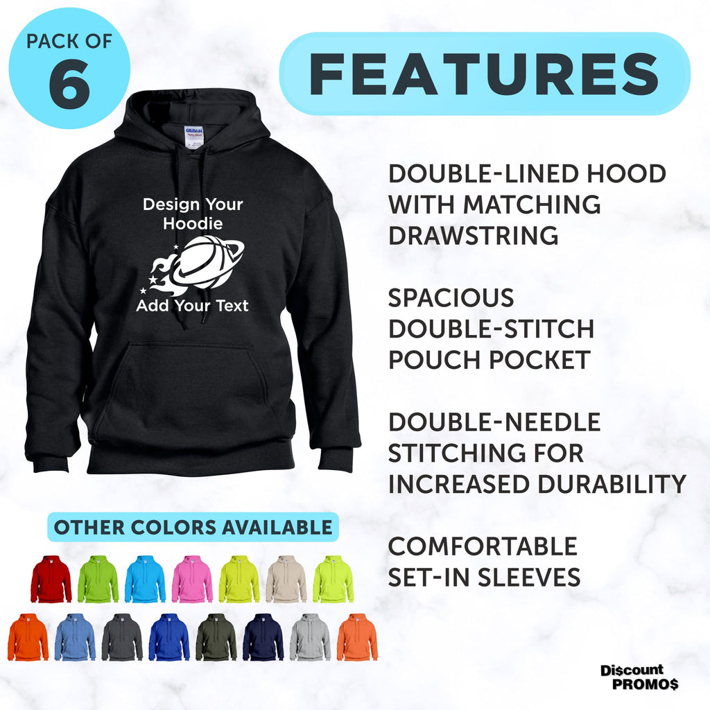 DISCOUNT PROMOS Personalized Hoodies Comfy Cotton, Ideal Corporate Merchandise or Small Business Attire