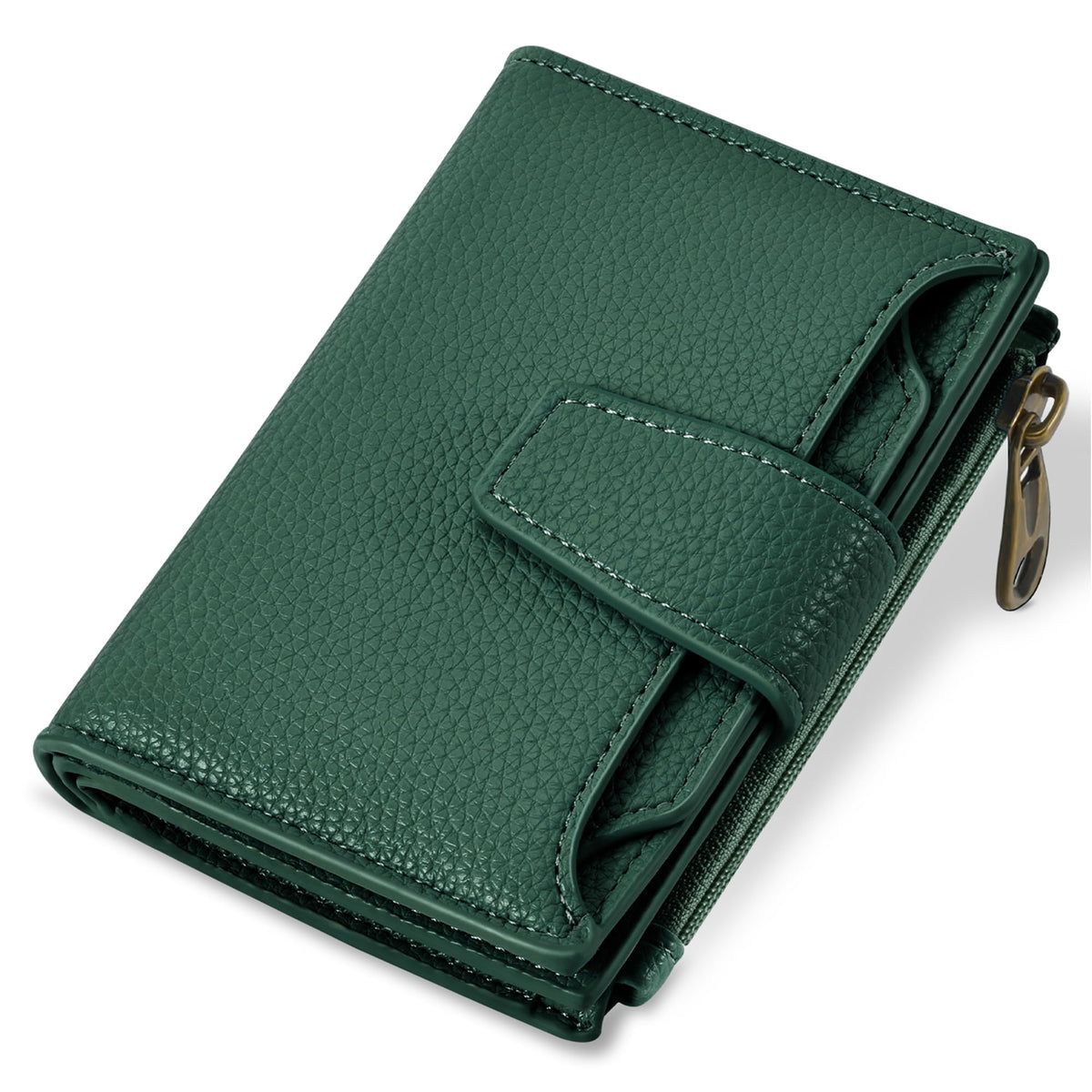 Airkit Women's Compact Leather RFID Bifold Wallet with ID Window