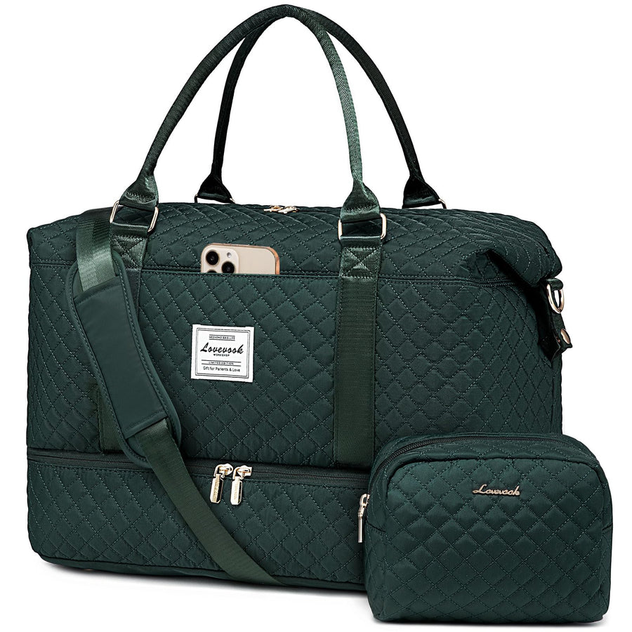 LOVEVOOK Women's Weekender Duffle Bag with Shoe Compartment