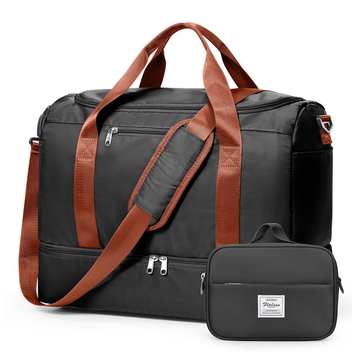 Large Carry-On Weekender Duffle Bag with Shoe Compartment