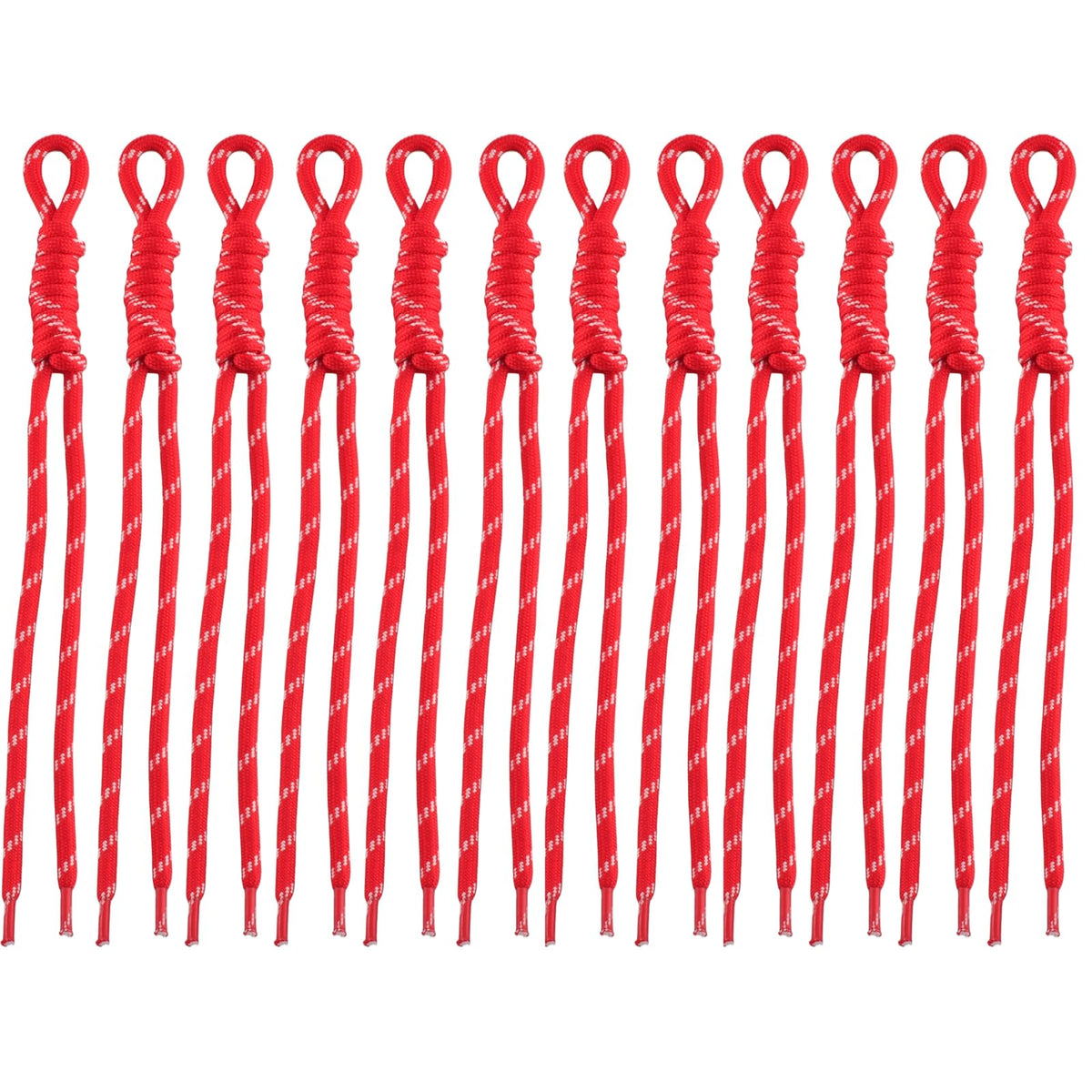 12-Piece Braided Nylon Paracord Keychain Charms for Bags