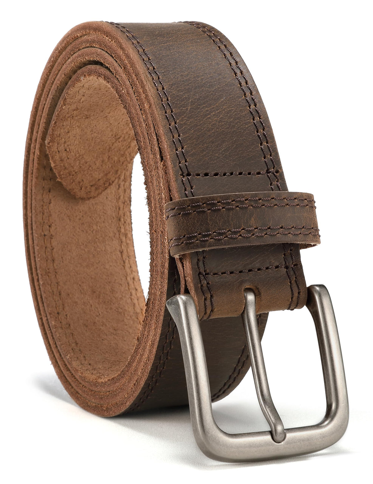 CHAOREN Men's Full-Grain Leather Casual Belt for Jeans
