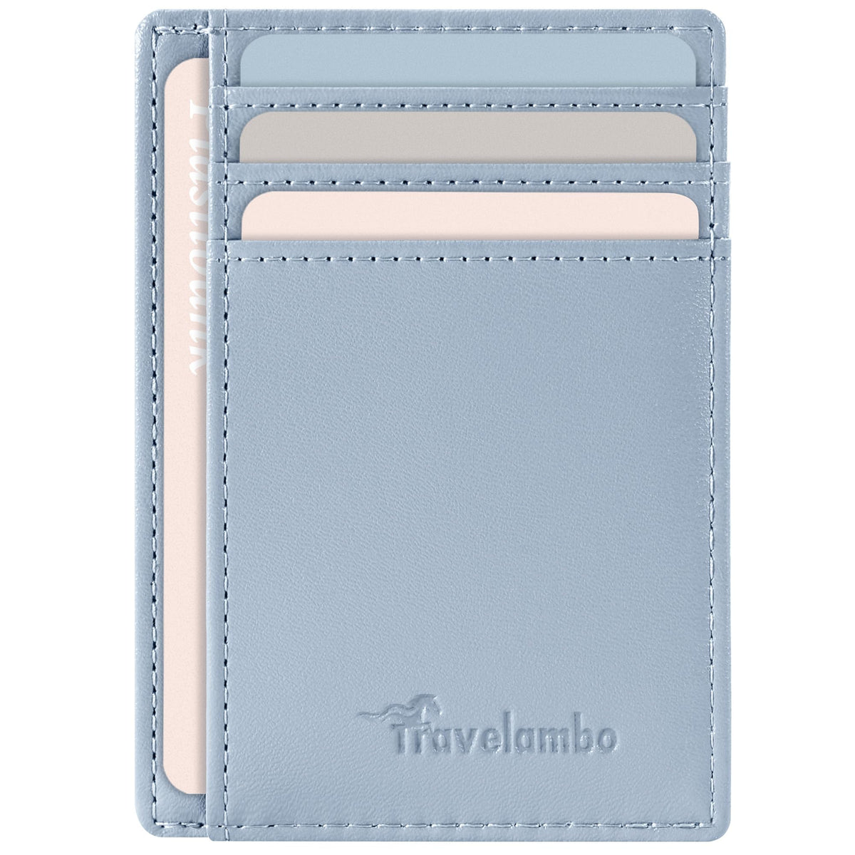 Travelambo Slim Leather RFID Blocking Front Pocket Wallet