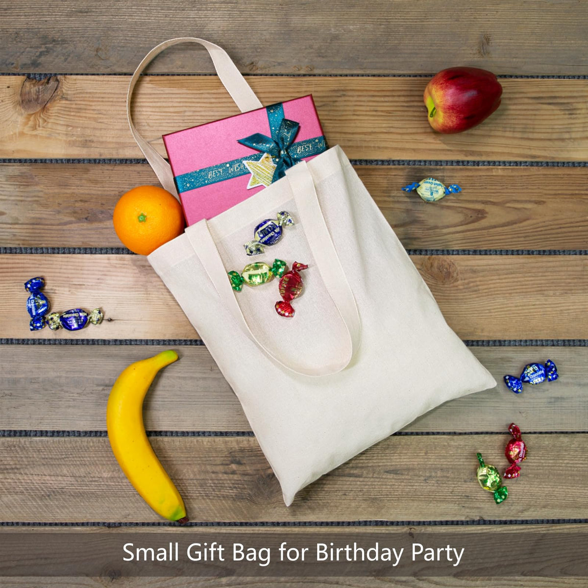TOPDesign Cotton Tote Bags, Lightweight Medium Reusable Grocery Cloth Bags, for DIY, Advertising, Promotion, Gift, Activity