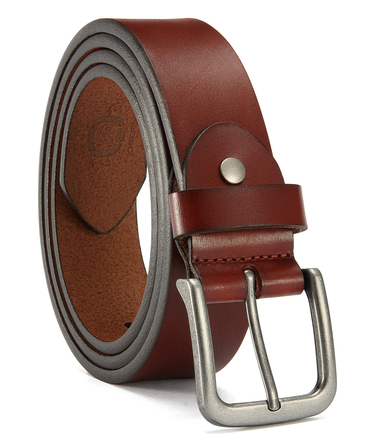 CHAOREN Men's Full-Grain Leather Casual Belt for Jeans