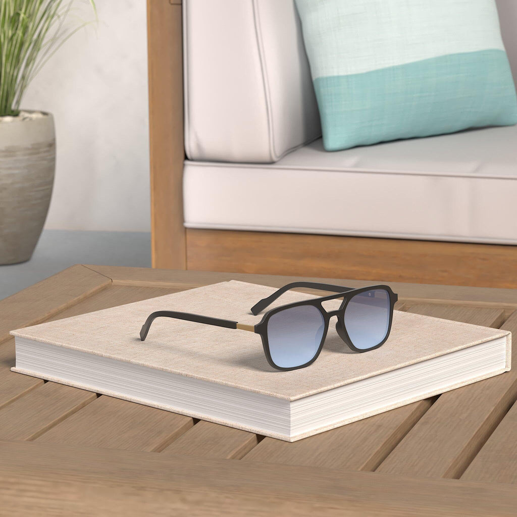 SOJOS Retro Aviator Rectangle Sunglasses for Men and Women