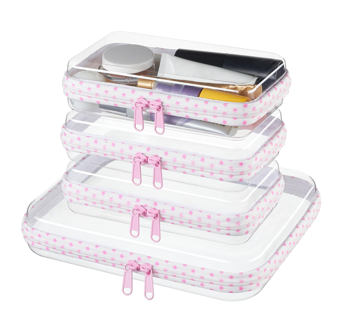 WELPIRT Clear Hard Shell Travel Organizer Pouch