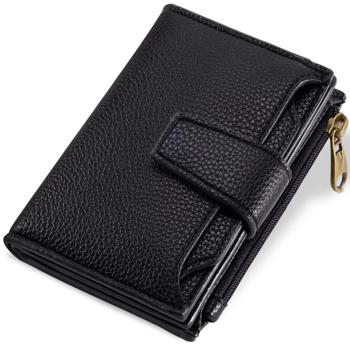 Airkit Women's Compact Leather RFID Bifold Wallet with ID Window