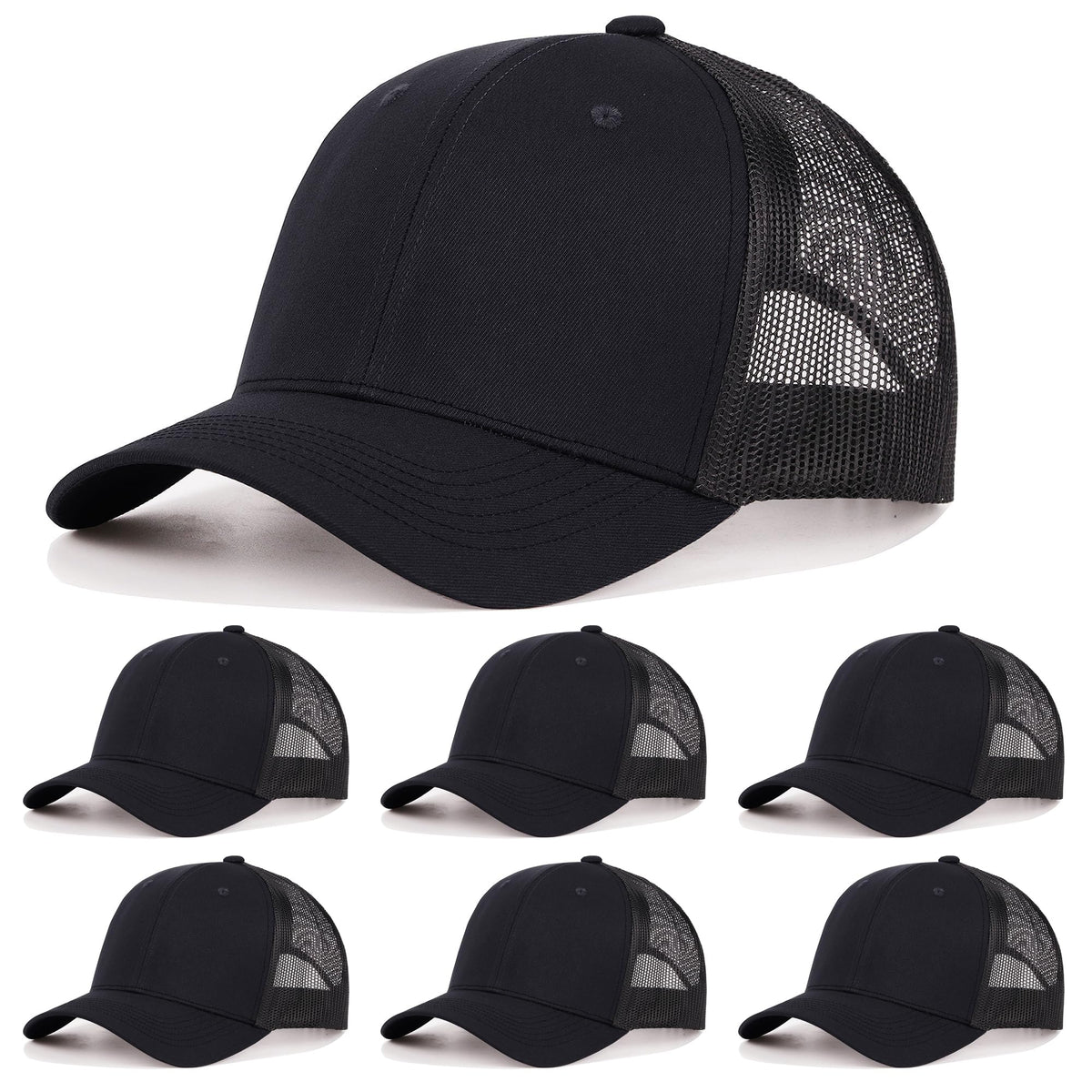 6-Pack Unisex Vintage Washed Cotton Baseball Dad Caps