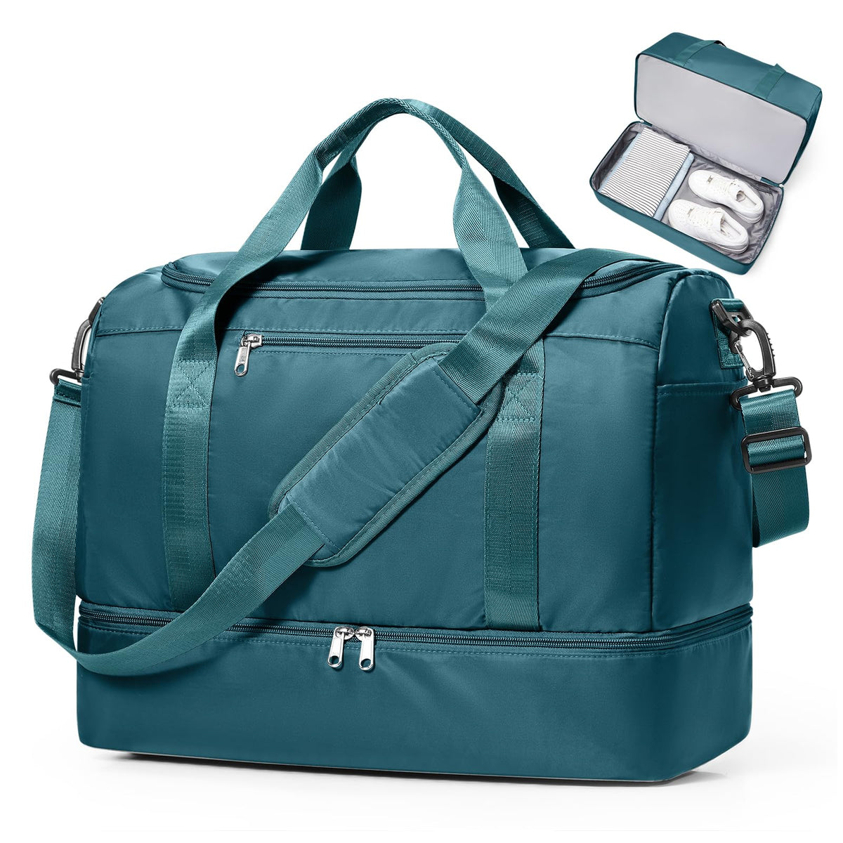 Large Carry-On Weekender Duffle Bag with Shoe Compartment