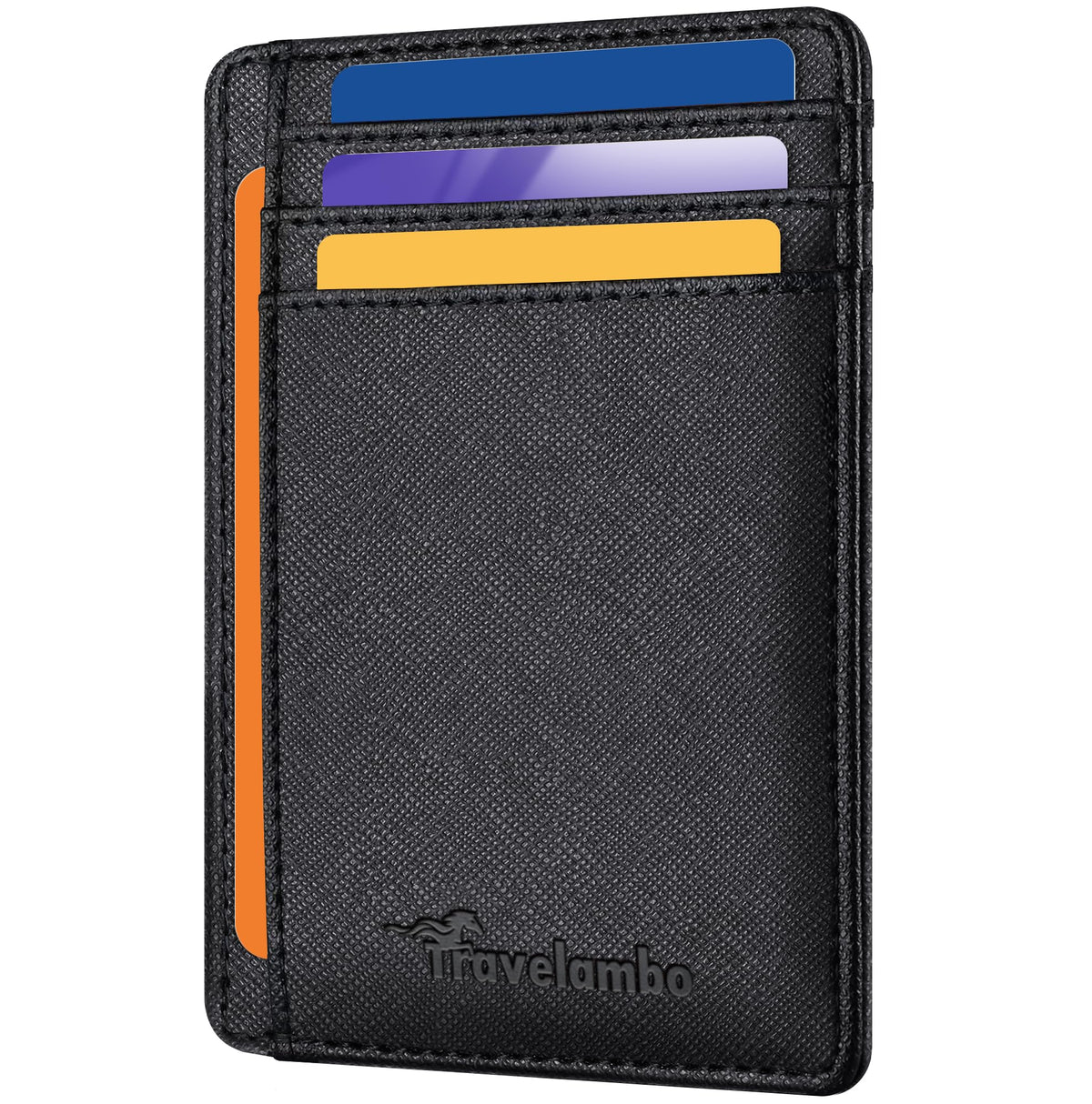 Travelambo Slim Leather RFID Blocking Front Pocket Wallet