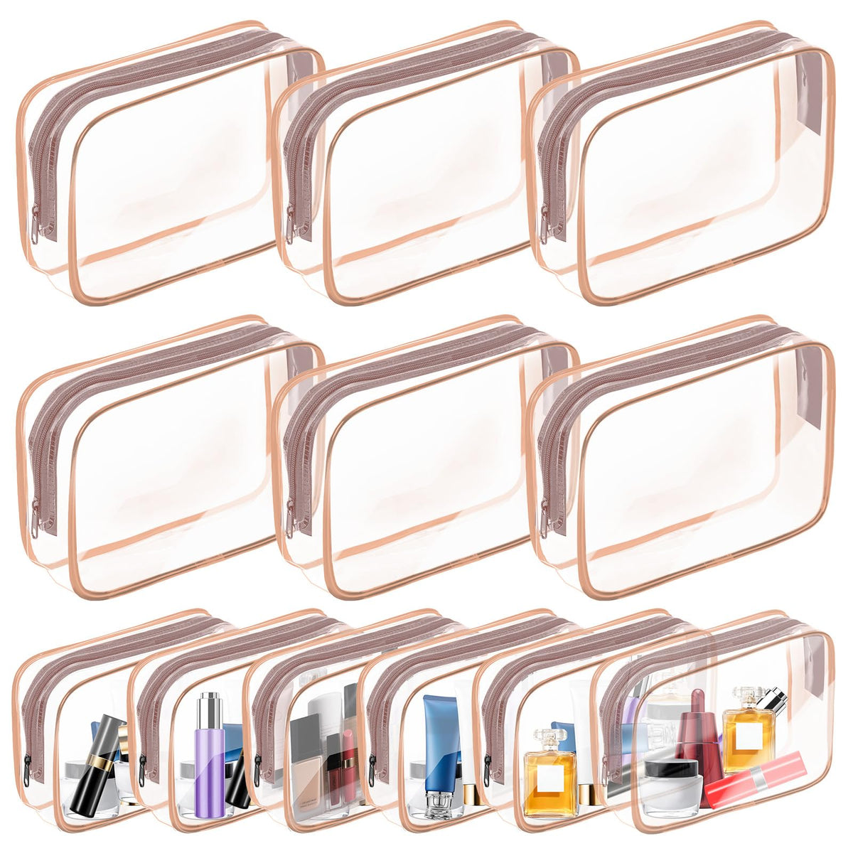 AURUZA TSA-Approved Clear Travel Makeup and Toiletry Bag